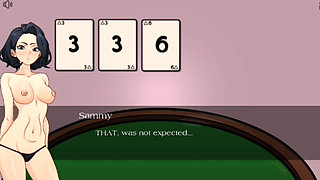 Naked asshole with good body in casino