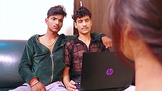 Threesome Sex Between The Horny Couples In The Hot Night With Hindi Sex