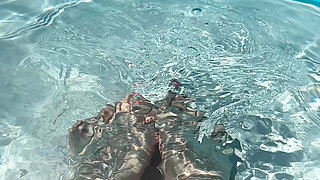 Solo Foot Play in Pool