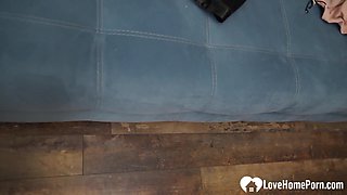 Brunette's Footjob Passion Sparks Wild Sensual POV Hard Slam