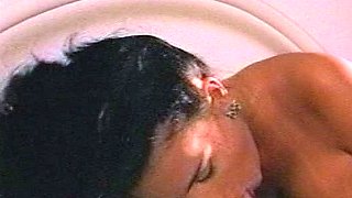 Beautiful Brunette Big Boobs Rides Fake Cock