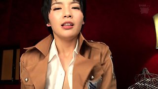 Ruri Narumiya Japanese teen gives POV blowjob