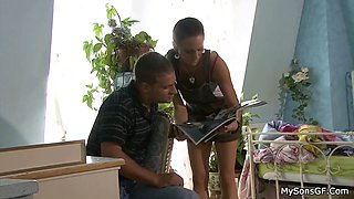 Guy's step-dad pretends to leave and hides in shower