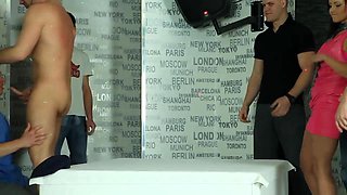 Ambisexual honies get spunked on