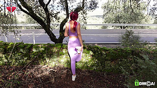 Public Masturbation Fully Naked on De Side of the Road