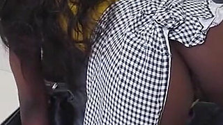 Black Ass Slave Serves Her Sadistic Dom Inside His Suitcase