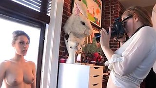 Lesbian photoshoot and lesbofuck 48 min: Licking, Spooning  Xnxx Porn