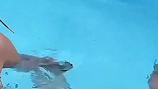 She Was at the Pool and Hungry for Rough Sex - Sexy Brunette Gets in Rough Sex After Swimming Missionary and Doggy Style in POV