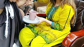 Desi Office Madam Drinking Sperm With Coffee Of Office Boy With Hindi Audio