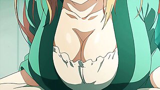 Blonde Anime Girl Rides Him Cowgirl in Bedroom