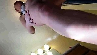 peeking at my blonde niece in the bathroom