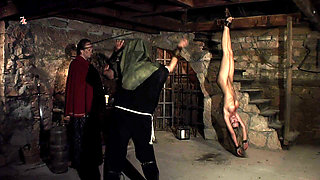 Rebecca - Hung Upside Down with Weights to Be Whipped