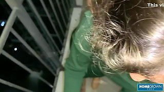 Lilka Li - Lia Lover Gives Her Man Cock Pleasure On The Balcony And In Bed