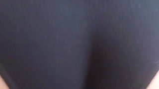 Her Black Panties and Beautiful Ass Make Me Hard Without Me Having to Use My Hands