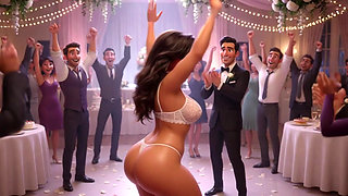 Cuckold Husband Lets All Guests Touch His Bride on All Fours at Wedding Reception (ai Generated)