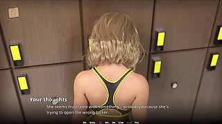 Busty brunette stars in erotic stories visual novel with steamy adventures