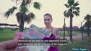 Public Agent Picks Up Topless Tattooed Cover Girl Silvia Rubi and Fucks Her Hard