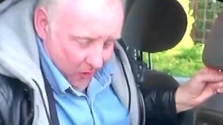 Two Matures Give a Guy a Blowjob in the Back of a Car