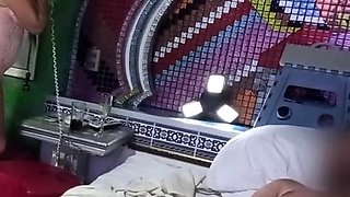 Public flashing in a hotel room - big ass Latina milf