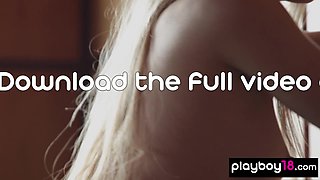 Russian teenage drops off her lace lingerie