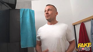 Fake hostel - cougar Nathaly Cherie and her Big Tits in Anal Sex pumping by Big Cock around the pool