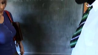 Amazing blonde enjoys fetish BDSM games with a dildo