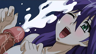 Naoki Watched On as Maho Rode Kamijou's Cock To Orgasm ( Hentai )