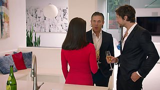 Hot Lana Rhoades in mmf threesome anal action