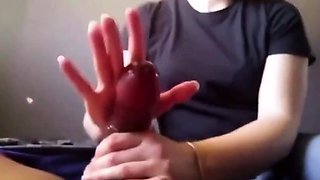 Amateur POV Handjob Ends in Cumshot