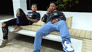 Antonella and Mara Visit Two Gangsters in Their Luxurious House and Have Hard Sex with Two Brunettes