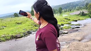 Permi Pooja Indian Bhabhi Outdoor Sex with Devar in Jungle - Desi Village Big Natural Tits Story