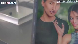 Hot Indonesian Beauty Ciien Takes Big Black Cock from Old Man - Blowjob & Cum in Mouth