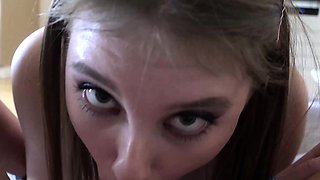 Hot amateur blonde milf gives sexy pov blowjob