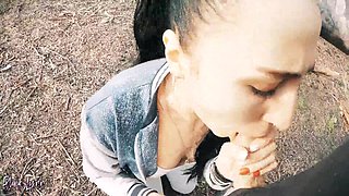 Cheating tourist have to suck penis for help