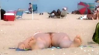 Nude on Beach Spy nudist Ass and Pussy