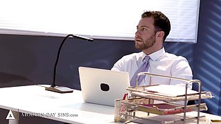MODERN DAY SINS Overworked Boss Takes A Break To Hard Assfuck The Naughty Office Maid Kenna James
