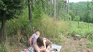 Young Lady Joins Old Couple for Sex