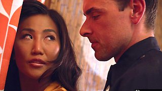 Jennie Rose's tight Asian twat gets rammed by Ryan Driller in all positions