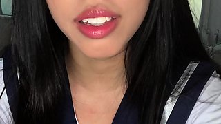 Japanese teen getting toyed and extremely tickled