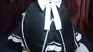 Otaku with Rem Cosplay Gets Fucked Without a Condom Part 1