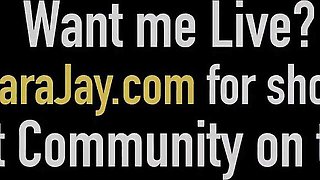 Natural tits action with winning Carmen Valentina from Sara Jay