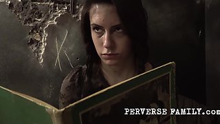 Teen and MILF become sex slaves in depraved step family