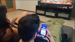 Step Sister Catches Me Jerking Off to Porn and Gives Me a Blowjob
