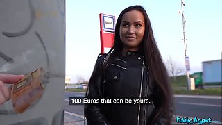Public agent - nice russian college student spoke into hardcore outside