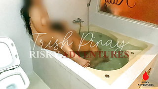 I made my new Fuck Buddy Eat my Pussy, And Made him Cum All Over Me - Pinay Jacuzzi Fun