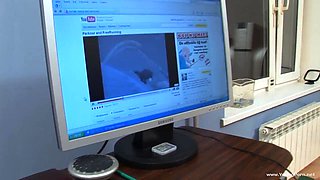 Ivanna Fukalot ignites fiery passion on computer chair ecstasy