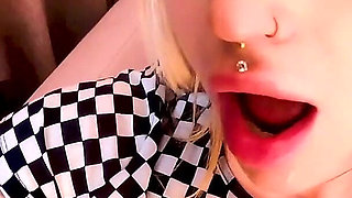 Big Boobed Dutch Student Sucks and Swallows BBC Cum