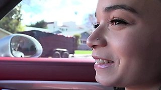Cute brunette amateur teen masturbates on webcam