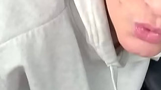 Gabriella Lunas sucks dick in car and gets cum in mouth