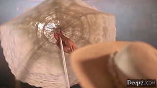 Hottest Scenes From Deeper - Compilation: Redhead MILF Sucks BBC & Slim Beauties Share BBC In 3-some